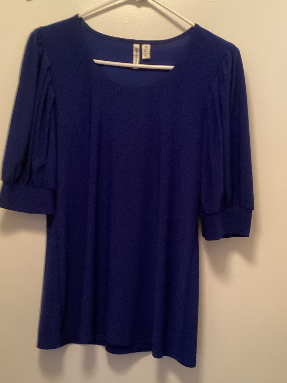 Versona Royal Blue Puff Sleeve Blouse